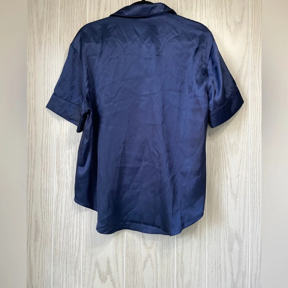 Davids Bridal Sleepwear by DB Studios Silk like soft PJ TOP only Size large NWT - Picture 3 of 4